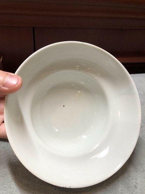 古玩陶瓷粉彩山水詩文碗真品鑒賞圖
