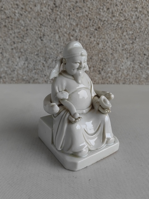 古玩陶瓷德化白瓷財神造像拍賣，當前價格480元