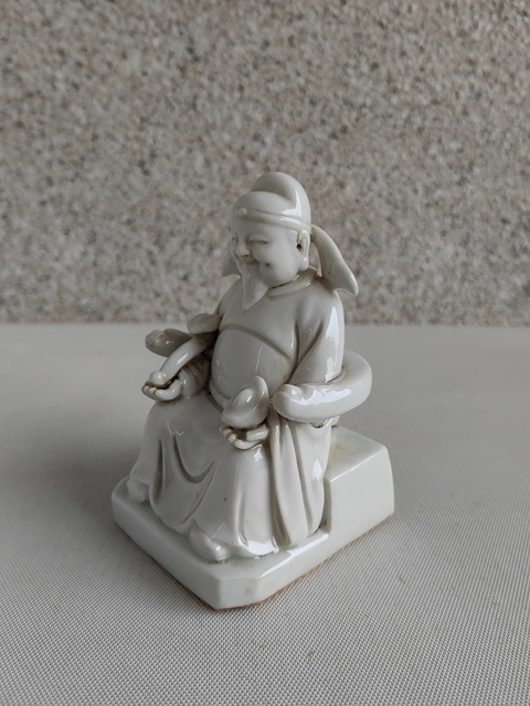 古玩陶瓷德化白瓷財神造像拍賣，當前價格480元