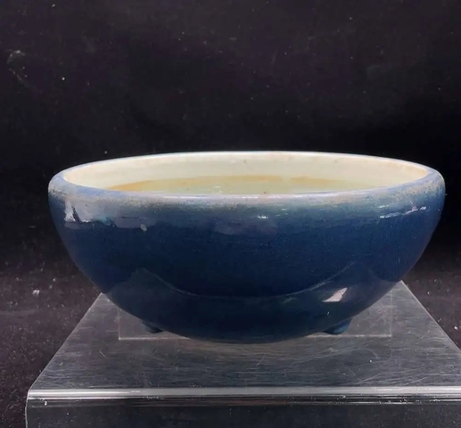 古玩陶瓷清中期霽藍釉香爐拍賣,當前價格1388元