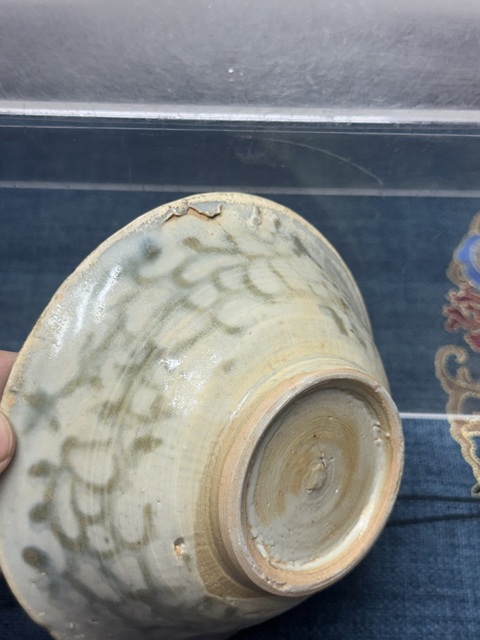 古玩陶瓷明末清初.花卉紋青花碗拍賣，當(dāng)前價(jià)格298元