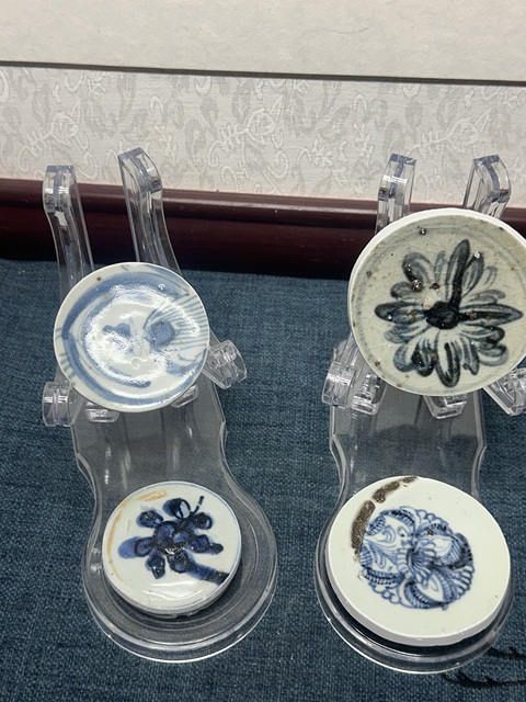 古玩陶瓷明代青花標(biāo)本茶墊真品鑒賞圖