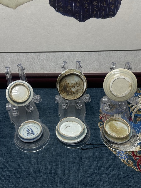 古玩陶瓷明代青花標(biāo)本茶墊真品鑒賞圖