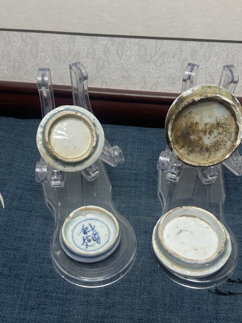 古玩陶瓷明代青花標(biāo)本茶墊真品鑒賞圖