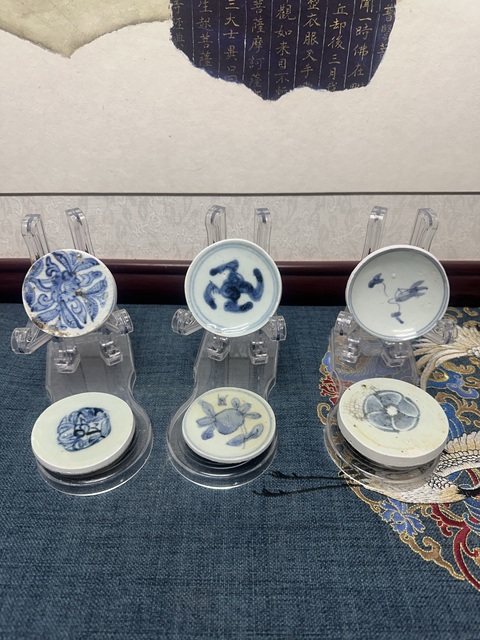 古玩陶瓷青花標本茶墊真品鑒賞圖