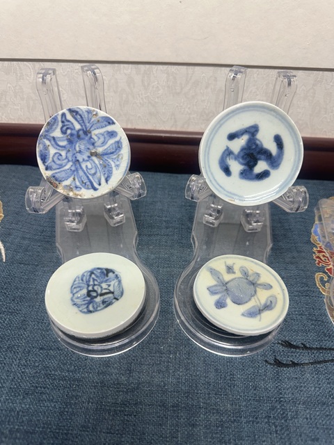 古玩陶瓷青花標本茶墊真品鑒賞圖