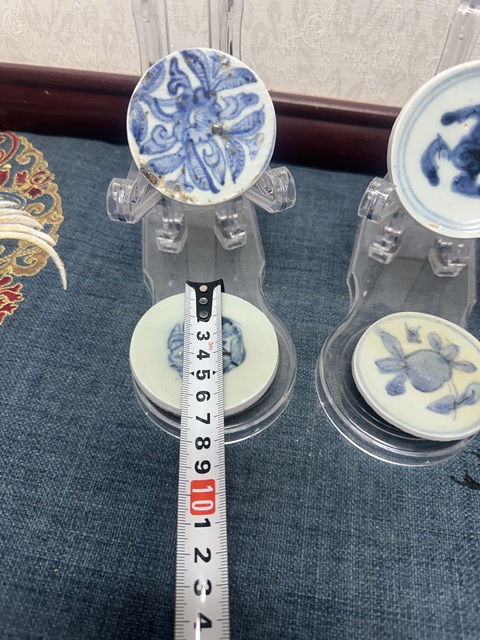 古玩陶瓷青花標本茶墊真品鑒賞圖