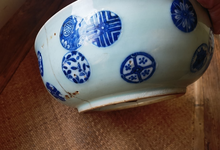 古玩陶瓷青花洗真品鑒賞圖