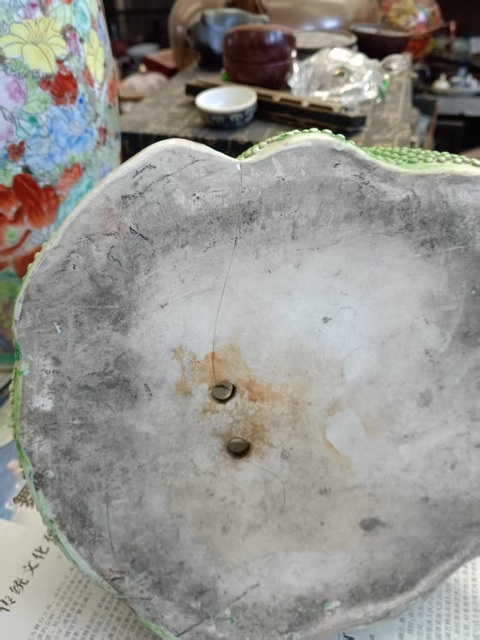 古玩陶瓷綠釉蟾蜍真品鑒賞圖