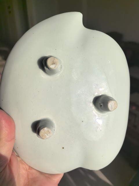 古玩陶瓷青花飛鳴宿食紋茶盤真品鑒賞圖