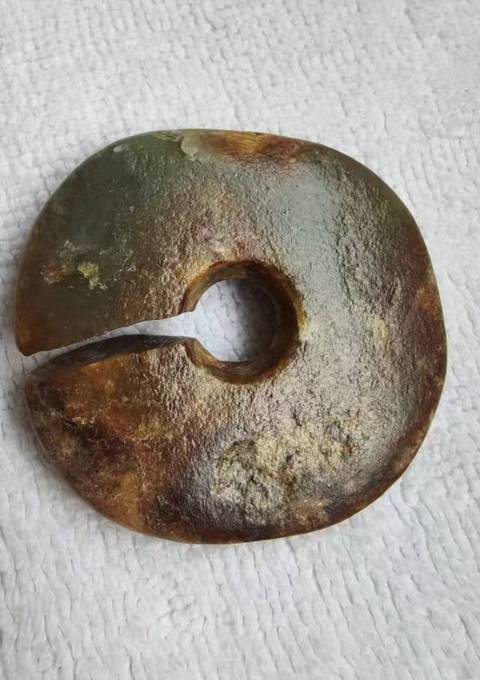 古玩玉器和田玉雕“素紋玦”真品鑒賞圖