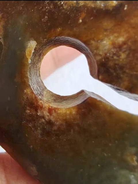 古玩玉器和田玉雕“素紋玦”真品鑒賞圖