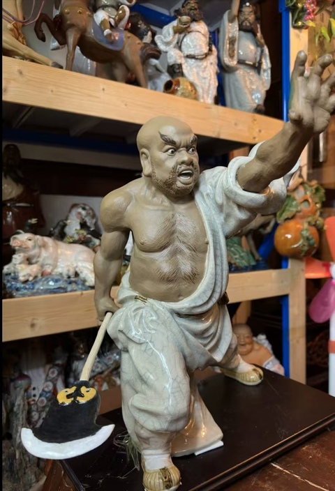 古玩陶瓷石灣窯人物造像真品鑒賞圖