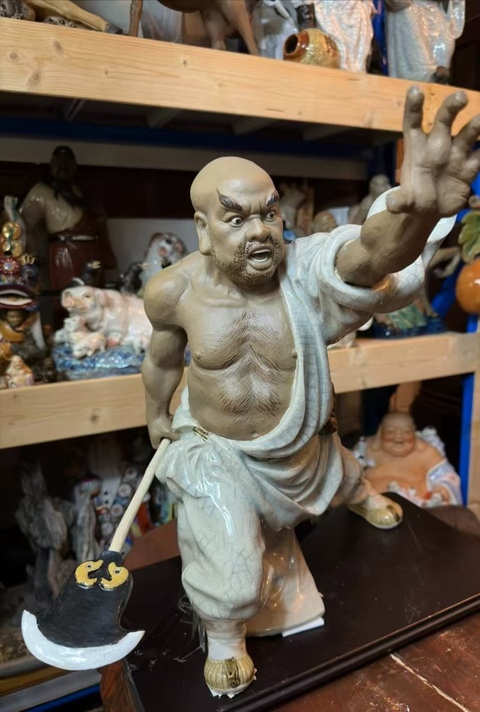 古玩陶瓷石灣窯人物造像真品鑒賞圖