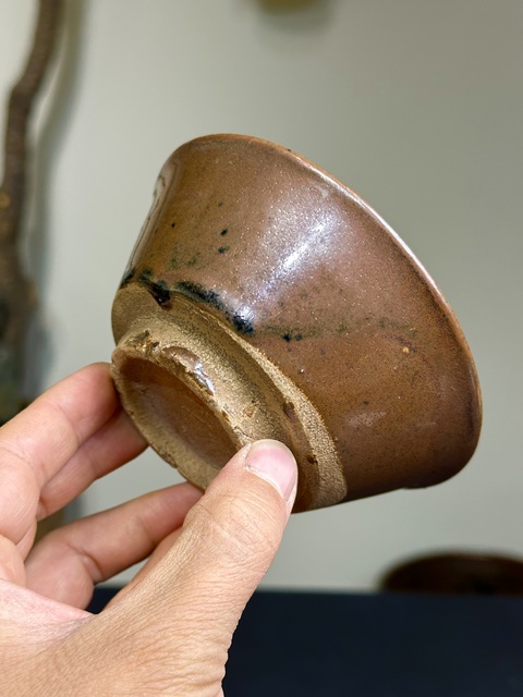 古玩陶瓷清代,磁州窯茶盞拍賣,當前價格138元
