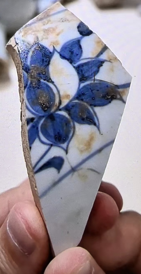 古玩陶瓷元青花瓷片標(biāo)本真品鑒賞圖