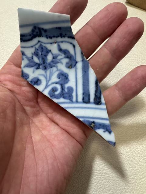 古玩陶瓷元青花瓷片標(biāo)本真品鑒賞圖