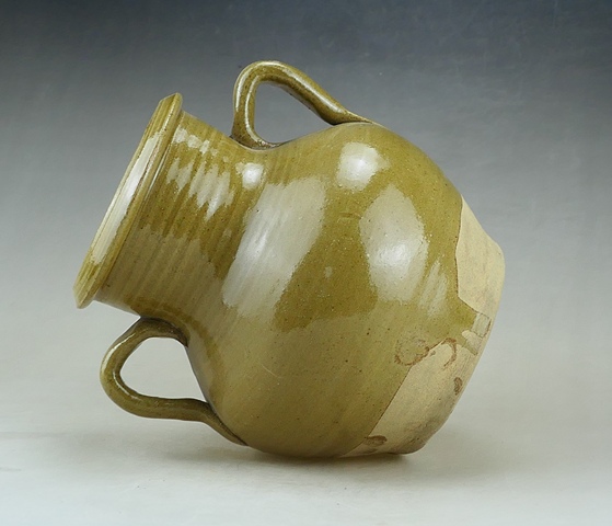 古玩陶瓷黃釉雙系罐真品鑒賞圖