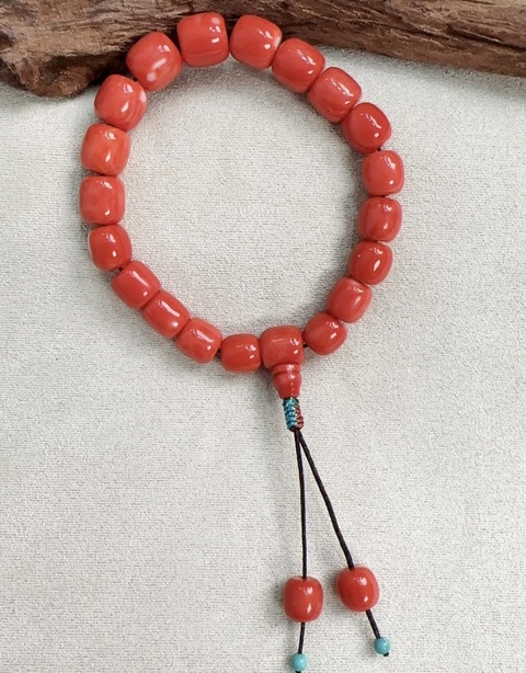 古玩玉器珊瑚手串真品鑒賞圖