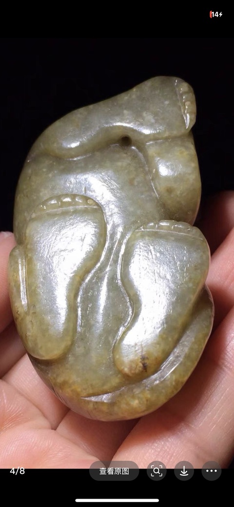 古玩玉器提油仿古“玉虎”真品鑒賞圖