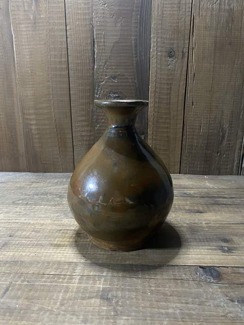 古玩陶瓷褐釉玉壺春瓶真品鑒賞圖