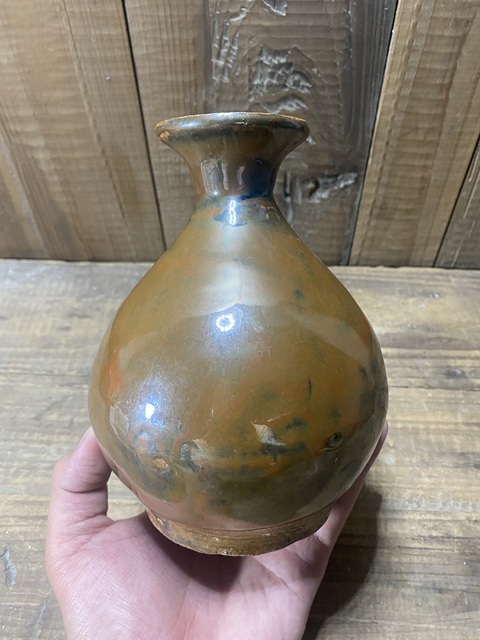 古玩陶瓷褐釉玉壺春瓶真品鑒賞圖