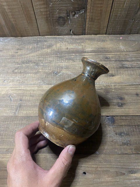 古玩陶瓷褐釉玉壺春瓶真品鑒賞圖