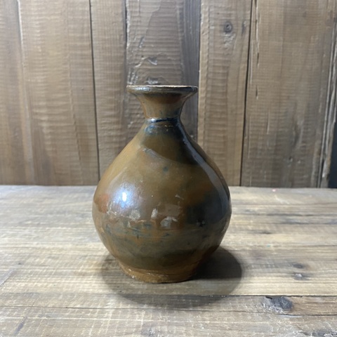 古玩陶瓷褐釉玉壺春瓶真品鑒賞圖