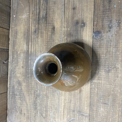 古玩陶瓷褐釉玉壺春瓶真品鑒賞圖