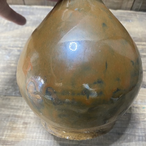古玩陶瓷褐釉玉壺春瓶真品鑒賞圖