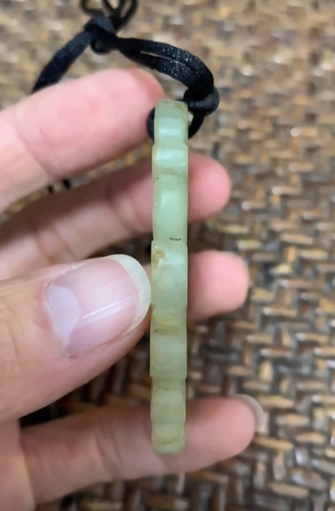 古玩玉器清 青白玉“雙龍捧囍”佩拍賣,當前價格3500元