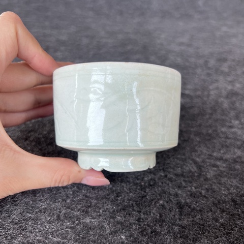 古玩陶瓷宋·影青白釉刻花琴爐拍賣，當前價格9000元