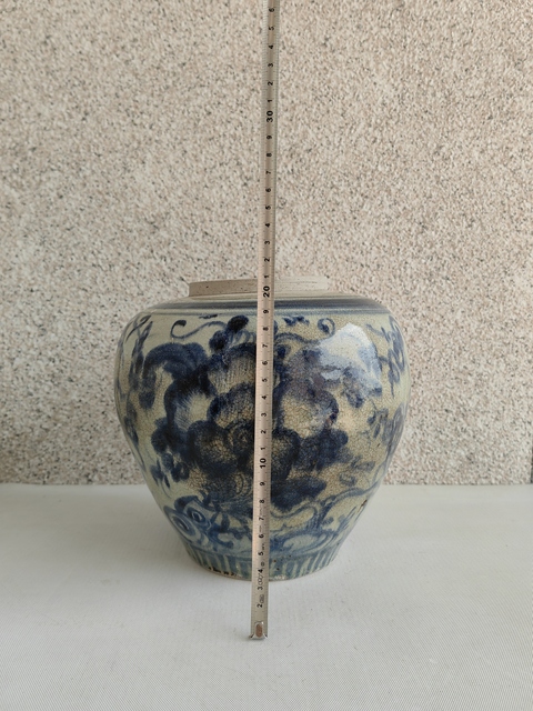 古玩陶瓷青花花卉紋罐拍賣,當前價格850元