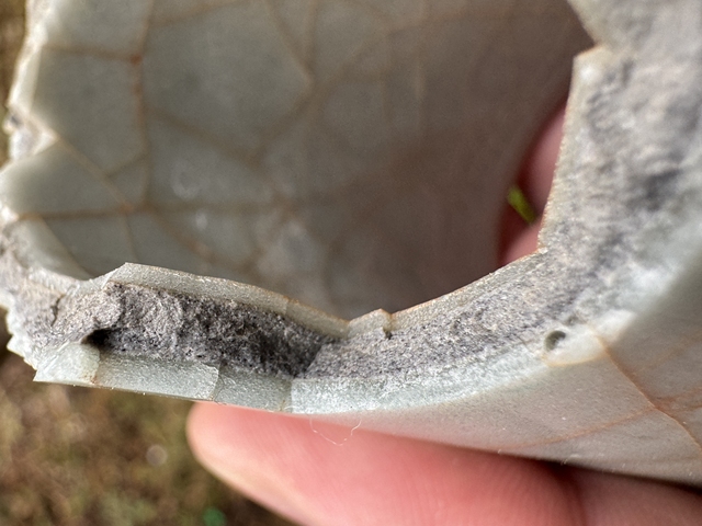 古玩陶瓷罕見南宋龍泉官窯青瓷瓶標本拍賣，當前價格666元