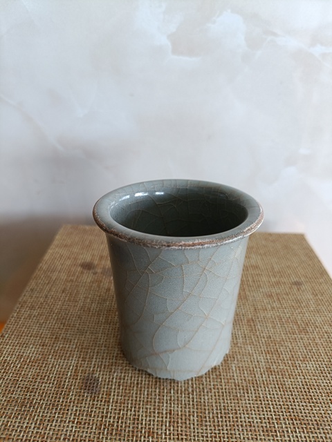 古玩陶瓷罕見南宋龍泉官窯青瓷瓶標本拍賣，當前價格666元