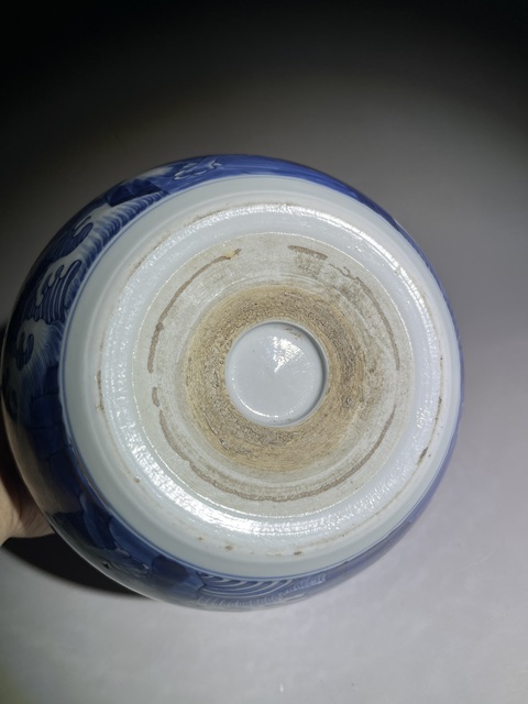 古玩陶瓷青花海水瑞獸紋缸拍賣，當前價格40000元