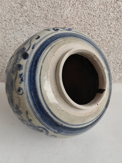 古玩陶瓷青花花卉紋罐拍賣,當前價格850元