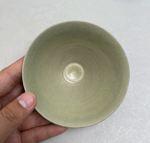 古玩陶瓷宋·耀州窯斗笠盞拍賣，當(dāng)前價(jià)格8888元