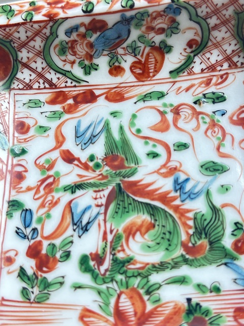 古玩陶瓷明末清初。四方倭角盤拍賣,當前價格1500元