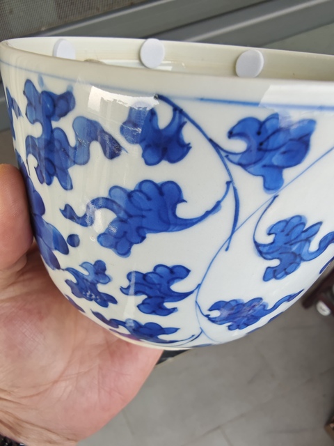 古玩陶瓷康熙·青花纏枝花卉紋蓋缸真品鑒賞圖