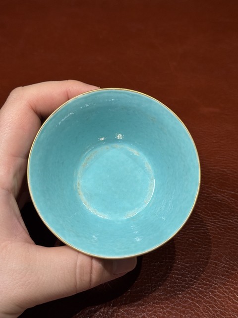 古玩陶瓷清中期 粉彩人物紋馬蹄杯真品鑒賞圖