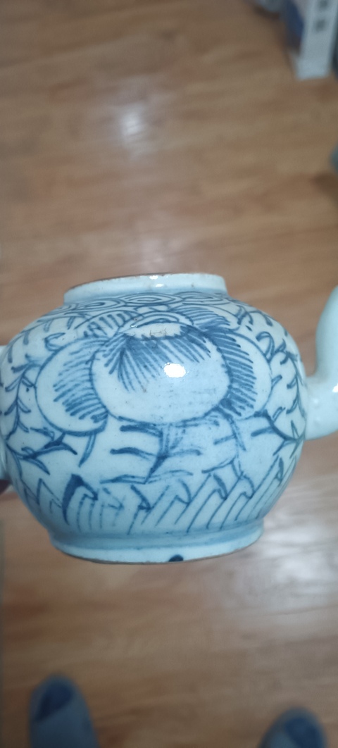 古玩陶瓷2個清道咸時期青花卉紋青花執壺拍賣,當前價格0元