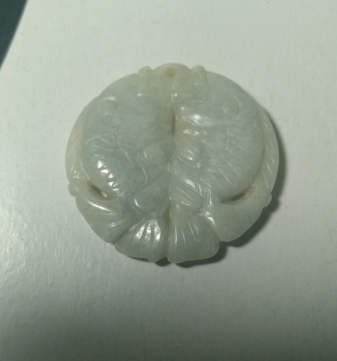 古玩玉器翡翠雕“雙魚佩”拍賣，當前價格288元
