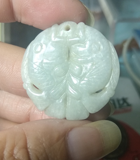 古玩玉器翡翠雕“雙魚佩”拍賣，當前價格288元