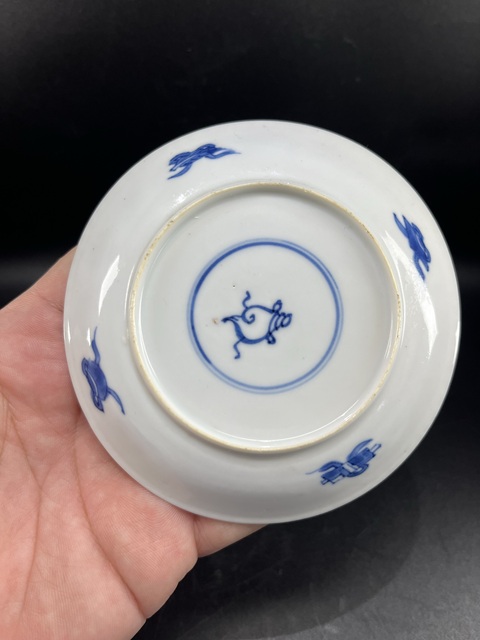 古玩陶瓷青花西洋風(fēng)景圖杯碟拍賣，當(dāng)前價格6600元