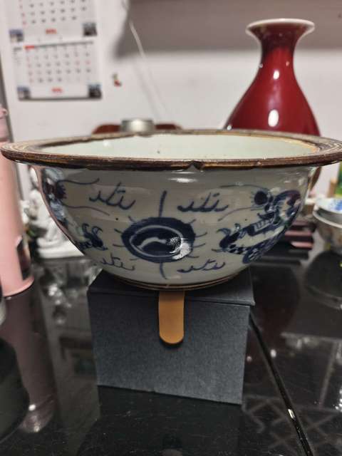 古玩陶瓷清中期青花龍紋香爐拍賣,當前價格1888元