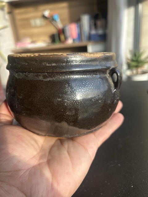 古玩陶瓷元末明初耀州窯油滴雙系罐（銀油滴）拍賣，當前價格3250元