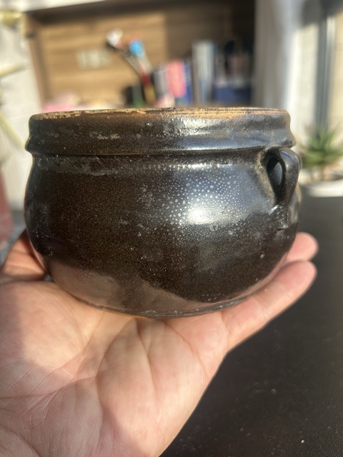 古玩陶瓷元末明初耀州窯油滴雙系罐（銀油滴）拍賣，當前價格3250元