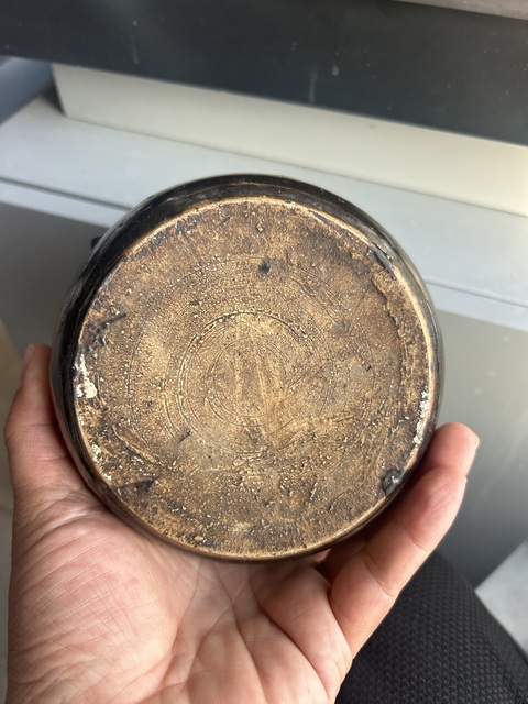古玩陶瓷元末明初耀州窯油滴雙系罐（銀油滴）拍賣，當前價格3250元