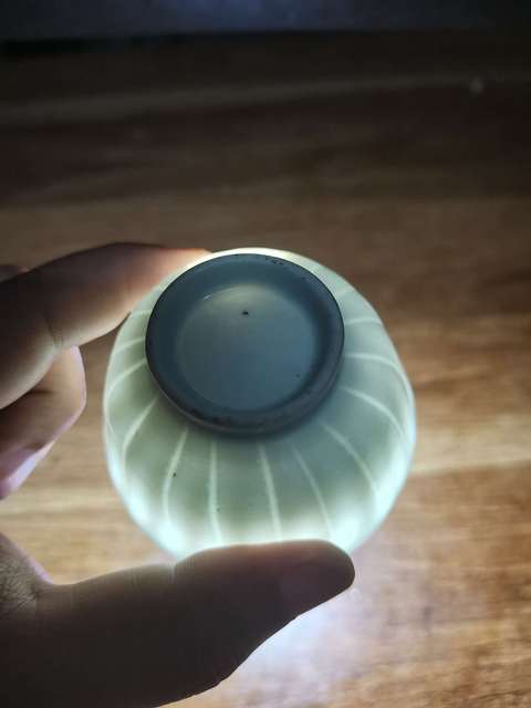 古玩陶瓷清中晚期白釉花口杯拍賣,當前價格950元